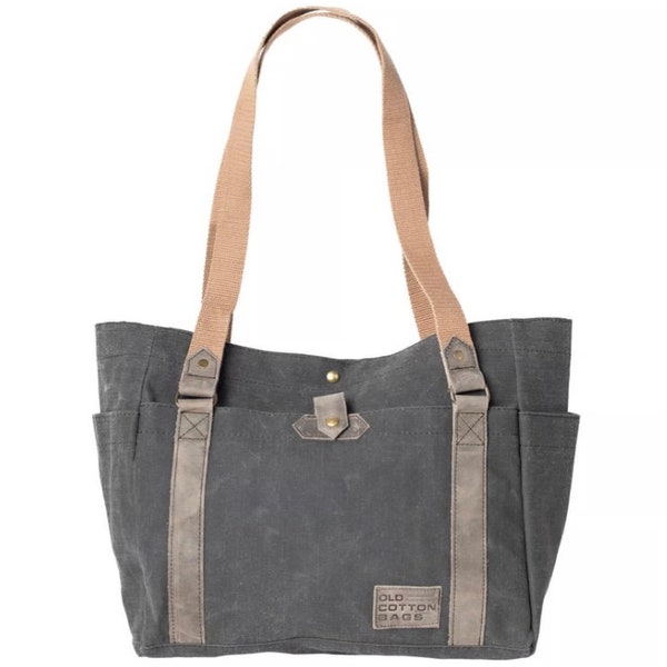 Sac à main en toile vintage STAR en cuir pour femme, ajustement du sac à bandoulière, accessoires de mode recyclés faits main, épaule imperméable