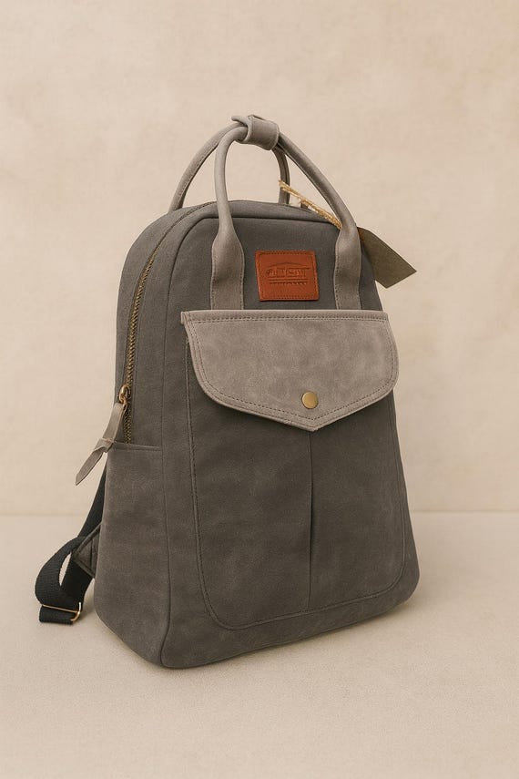 canvas leather waterproof backpack Waterproof Canvas Leather Backpack – Women's Durable Waxed Rucksack