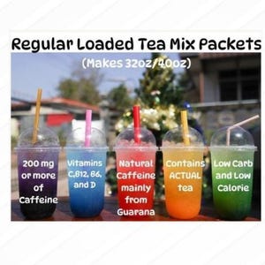 Loaded Boosted Tea Mixes - Individual Packs Powder Mixes Loaded with Vitamins, Antioxidants & Clean Caffeine *New Flavors Added*