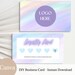 Loyalty Card Template, Purple and Blue Pastel Sparkle Loyalty Card ...