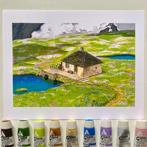 Cozy Whimsical Secret Study Wall Art Print – Fantasy-Inspired Room Decor, Gift for Art & Fantasy Lovers, Birthday Gift, Christmas Gift