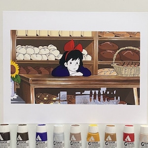Impresión de anime: arte de pared de panadería (regalo de cumpleaños, regalo de Navidad, regalo festivo, regalo de agradecimiento, regalo de inauguración de la casa)