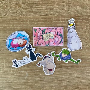 Anime-inspirierter Aufkleber-Pack - 6 niedliche Vinyl-Aufkleber, handgezeichnete Charakterkunst für Journals, Laptops & Geschenke