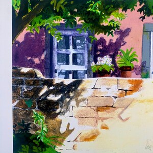 Cozy Cat Anime Art Print – Hand-Painted Illustration, Fantasy Wall Decor image 2