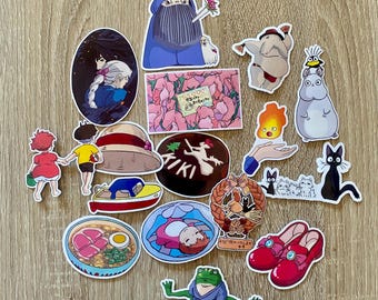 Paquete de pegatinas de inspiración anime: 6 pegatinas de vinilo combinables, con personajes dibujados a mano para diarios, portátiles y regalos.
