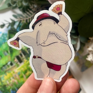 Pegatina de Espíritu Rábano: vinilo adorable inspirado en anime, arte kawaii para diarios, portátiles y regalos