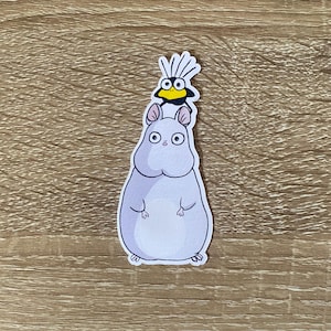Maus & Vogel Aufkleber - Süßes Anime-inspiriertes Tier-Vinyl, Kawaii-Die-Cut-Charakter, gemütliche Ästhetik