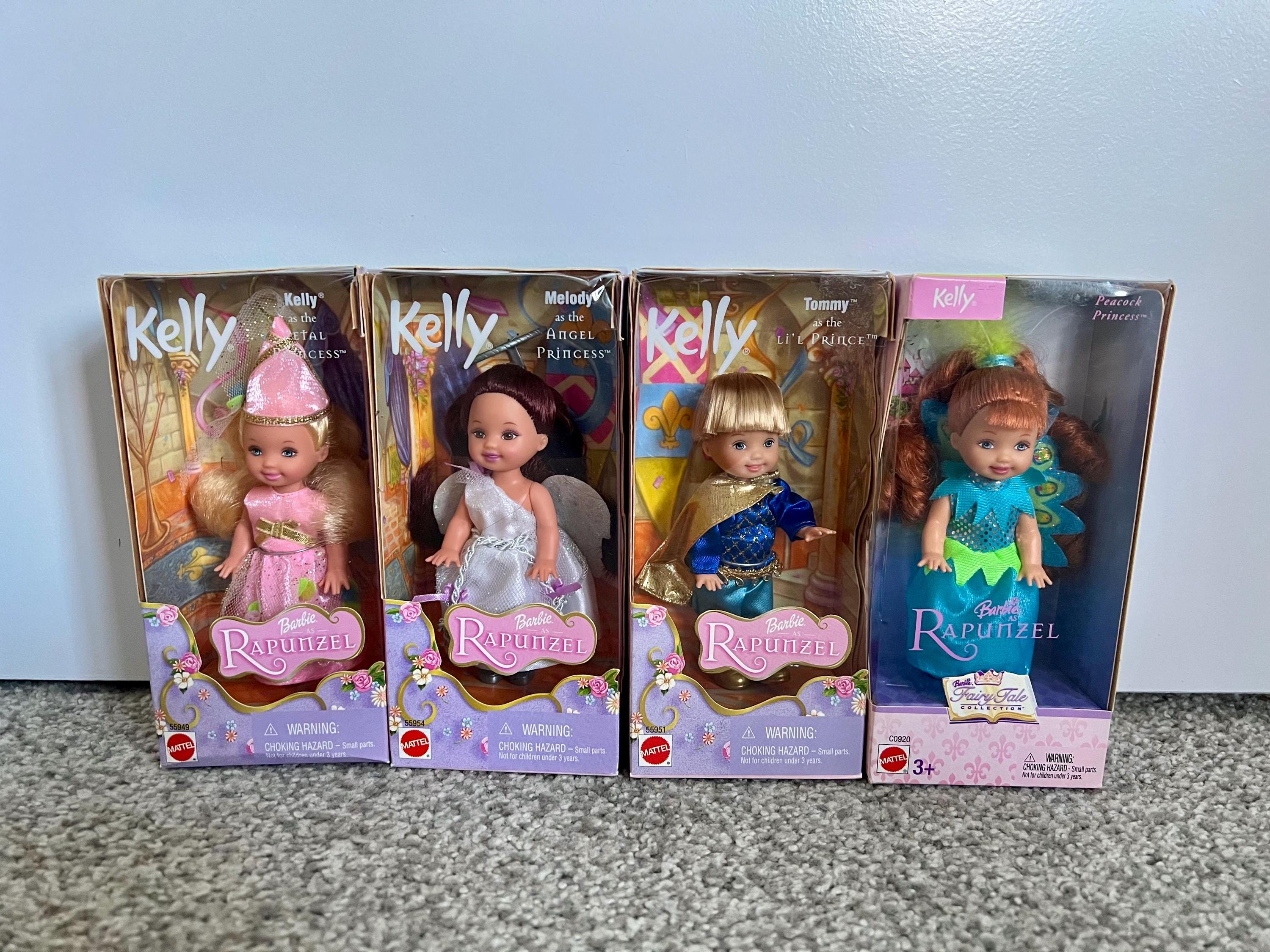 Barbie Kelly Rapunzel Dolls - Set of 4 - Etsy