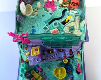 1995 Polly Pocket Glittrande sjöjungfruäventyr - endast kompakt