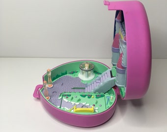Polly Pocket Château Starlight Bluebird 1992 – Complet Avec Cygne, Cheval Et Chariot