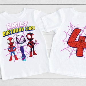Spidey Birthday Girl Shirt, Ghost Spidey T Shirt, Spidey and His Amazing Friends Birthday Shirt,  Spider Toddler Shirt, Family Birthday Tee