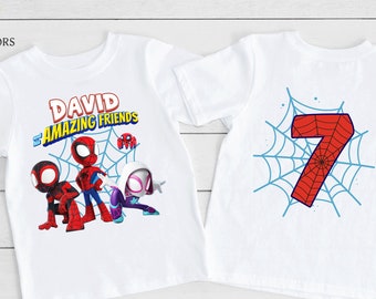 Spidey and His Amazing Friends Birthday Shirt, Spidey Birthday Shirt, Toddler Birthday Shirt, Boy Birthday T-shirts, Family Birthday Shirt