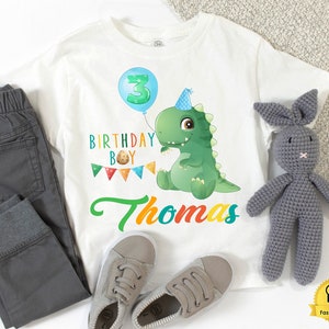 Dinosaur Birthday Shirt, Toddler Birthday Outfit, Kids Birthday TShirt, Boy Birthday Shirt, Dino Gift, Cute Dinosaur Shirt, Custom Shirt