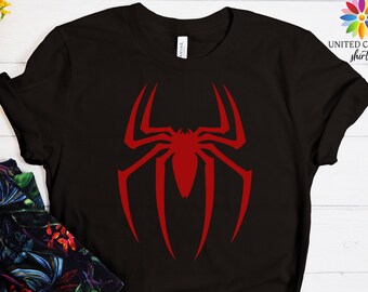Camiseta de Spiderman, camisetas con el logotipo de Spiderman, camiseta para niño, Miles Morales, regalo para niños, camiseta de Spiderman, camiseta de araña, camiseta de superhéroe