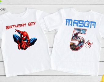 Spiderman Birthday Shirts, Spiderman Shirt, Birthday Boy Shirt, Kids Birthday TShirt, Superhero Birthday Gift, Toddler Birthday Outfit