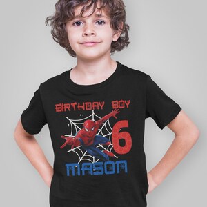Spiderman Shirt Spiderman Birthday Shirts Birthday Boy - Etsy