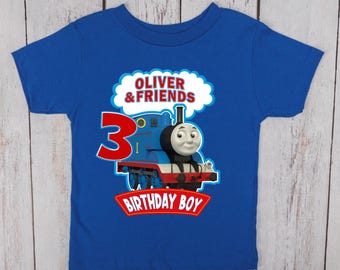 Custom Thomas Birthday T-shirt, Thomas The Train Family Birthday Shirt, Thomas Birthday Shirt, Birthday Boy Shirt, Family Match Shirt