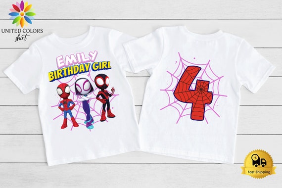 Spiderman birthday best sale shirt for toddler
