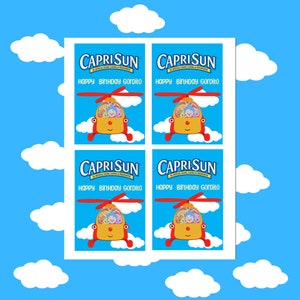 Plim Plim Caprisun Digital Label Downloads, Circus Theme Label, Juice Label, Digital File, Printable File, Personalized Instant Download