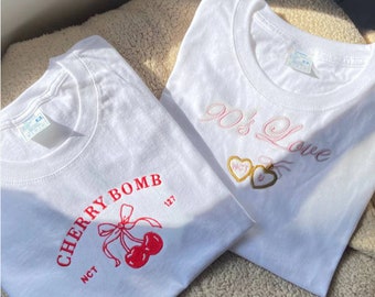 NCT Cherry Bomb & 90’s Love SHIRT embroidered