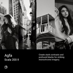 May include: Black and white image of a woman wearing a white sweater and a plaid shirt tied around her waist. The image is split into three sections, with the woman on the right, a building with a balcony on the left, and a woman walking down a street in the middle.