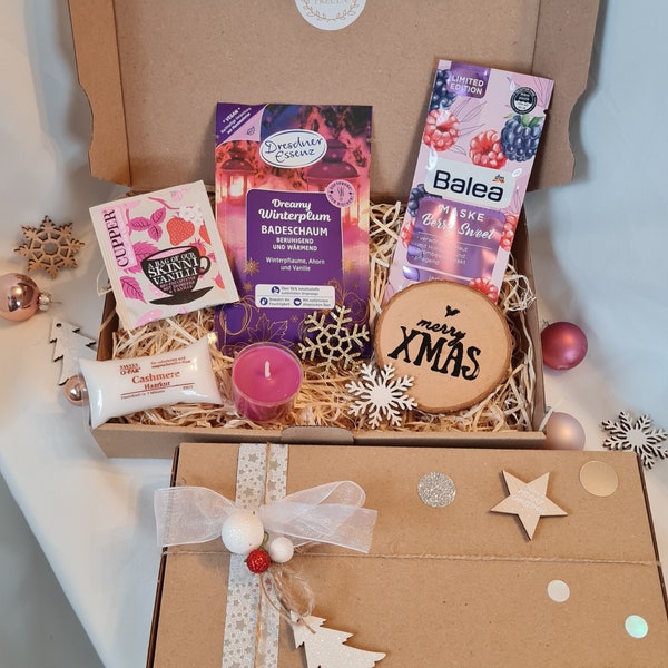 Wichtelgeschenk, Kleines Weihnachtsgeschenk für Frauen, personalisierte Wellness Geschenkbox, Geschenk für Freundin Mama Kollegin /45