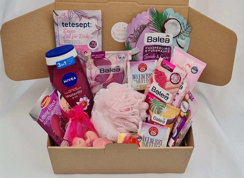 Geschenkbox für Frauen, Wellnessbox, Spa Geschenk, Beautyset für Freundin zum Geburtstag, Hochzeit, Weihnachten, Geburt, personalisiert /5 Bild 1