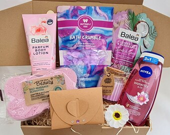 Personalisierte Wellness Geschenkbox Frau zum Geburtstag pink, Weihnachtsgeschenk für Freundin,  Geschenkset, kleine Auszeit, Beautybox /28