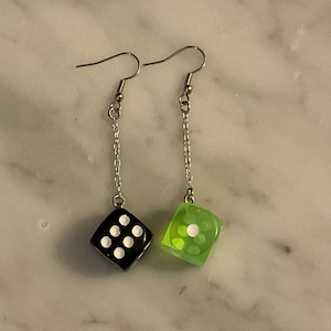 Billie Eilish dice earrings