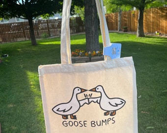 Goosebumps Pun Long Strap Tote Bag