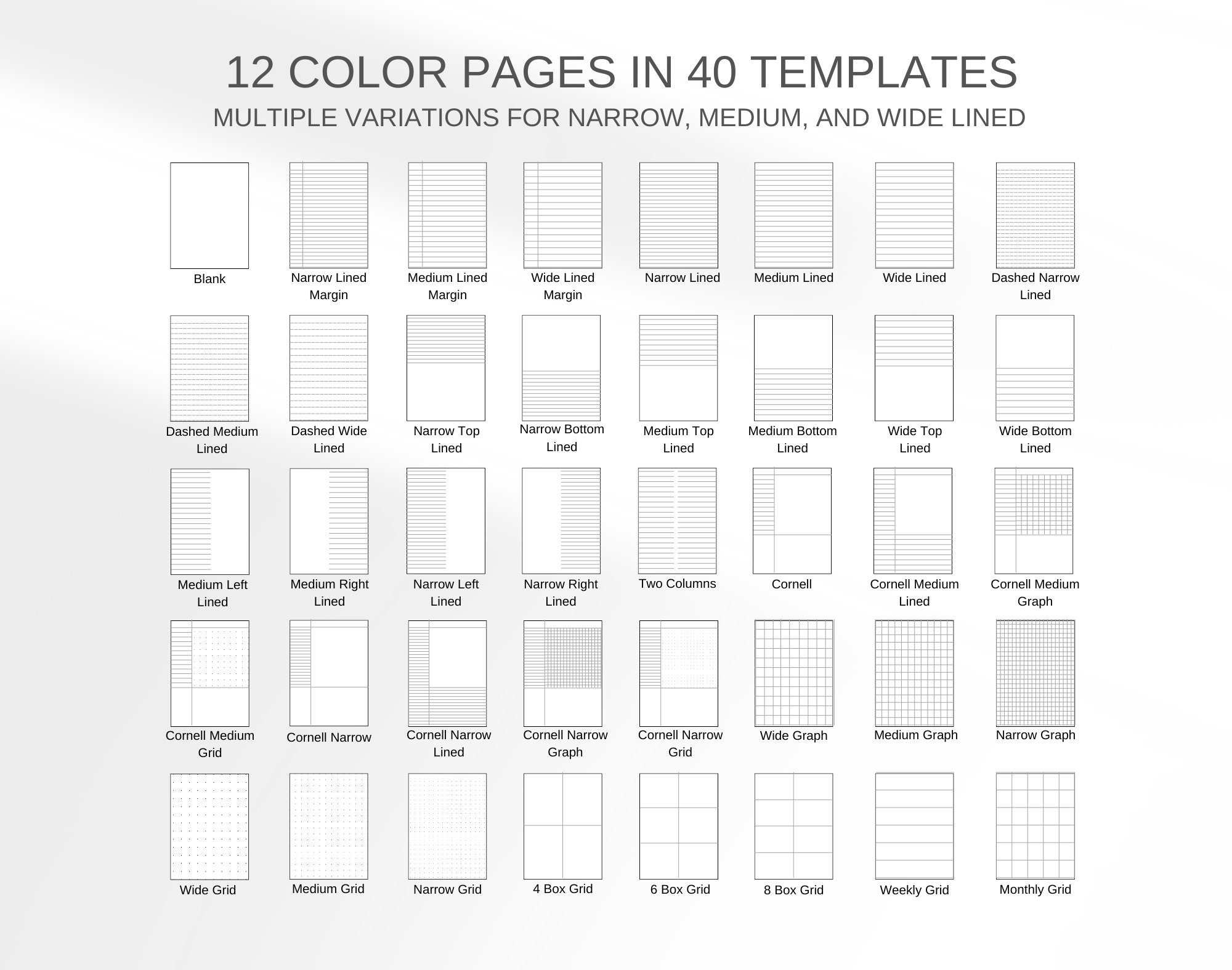 Digital Note Templates Digital Note Paper Note Taking Etsy