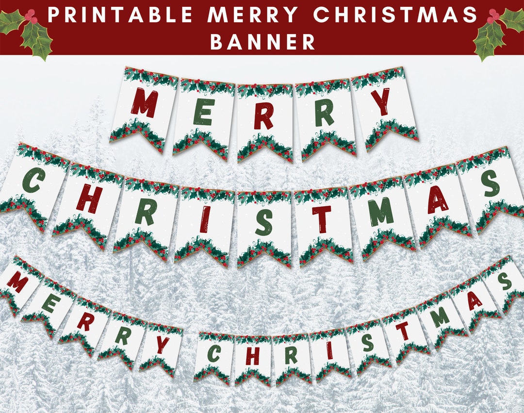 Merry Christmas Banner Printable - Il 1080xN.4490655215 9ra5 