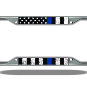 Polizei USA Rücken Der Blaue Nummernschildrahmen