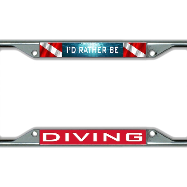 Scuba License Plate Frame Etsy
