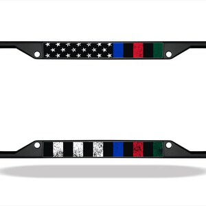 An American Flag With Military, Police And Firefighter Stripes Design...