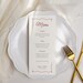 Cursive Script Editable Menu, Digital Download Wedding Menu ...