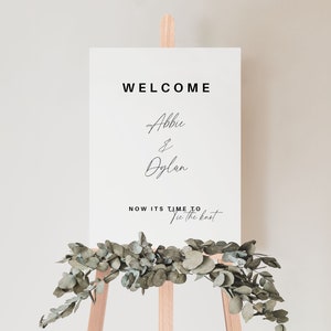 Time To Tie The Knot Editable Welcome Sign, Digital Download Wedding Welcome Sign, Personalised Welcome Sign
