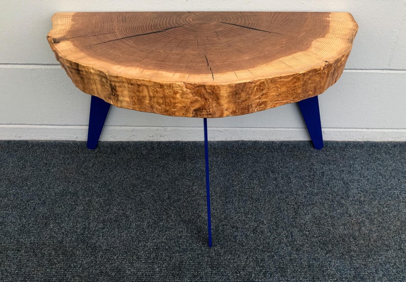 Half Round Coffee Table, Live Edge Coffee Table, Modern Coffee Table Etsy