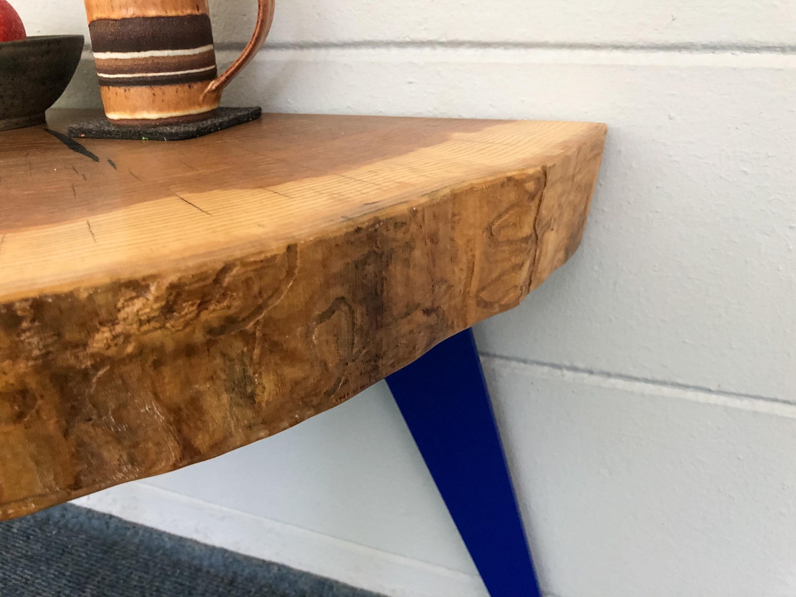 Half Round Coffee Table, Live Edge Coffee Table, Modern Coffee Table Etsy