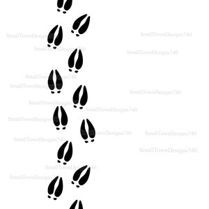Deer tracks hooves high resolution PNG digital design with transparent background sublimation, DTF, vinyl, stencil, etc. Multiple uses.