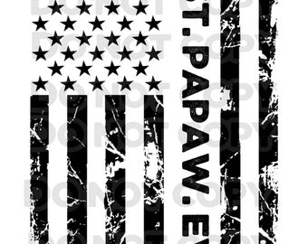 Best papaw ever American flag high resolution Png digital file with transparent background Png sublimation dtf screen