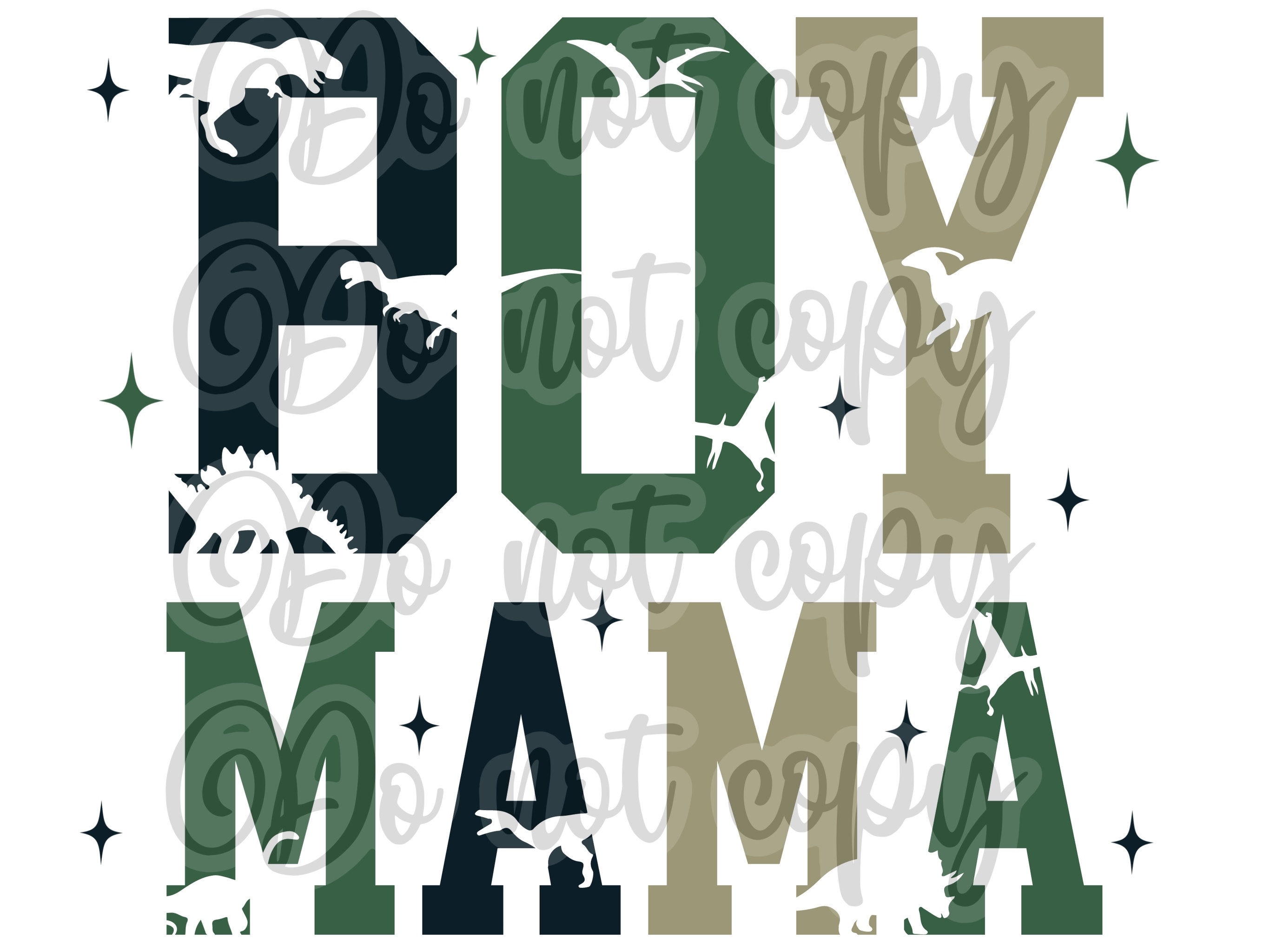 Junge Mama Dinosaurier Knockout hochauflösende PNG digitales Design Sublimation und mehr Camo Grün