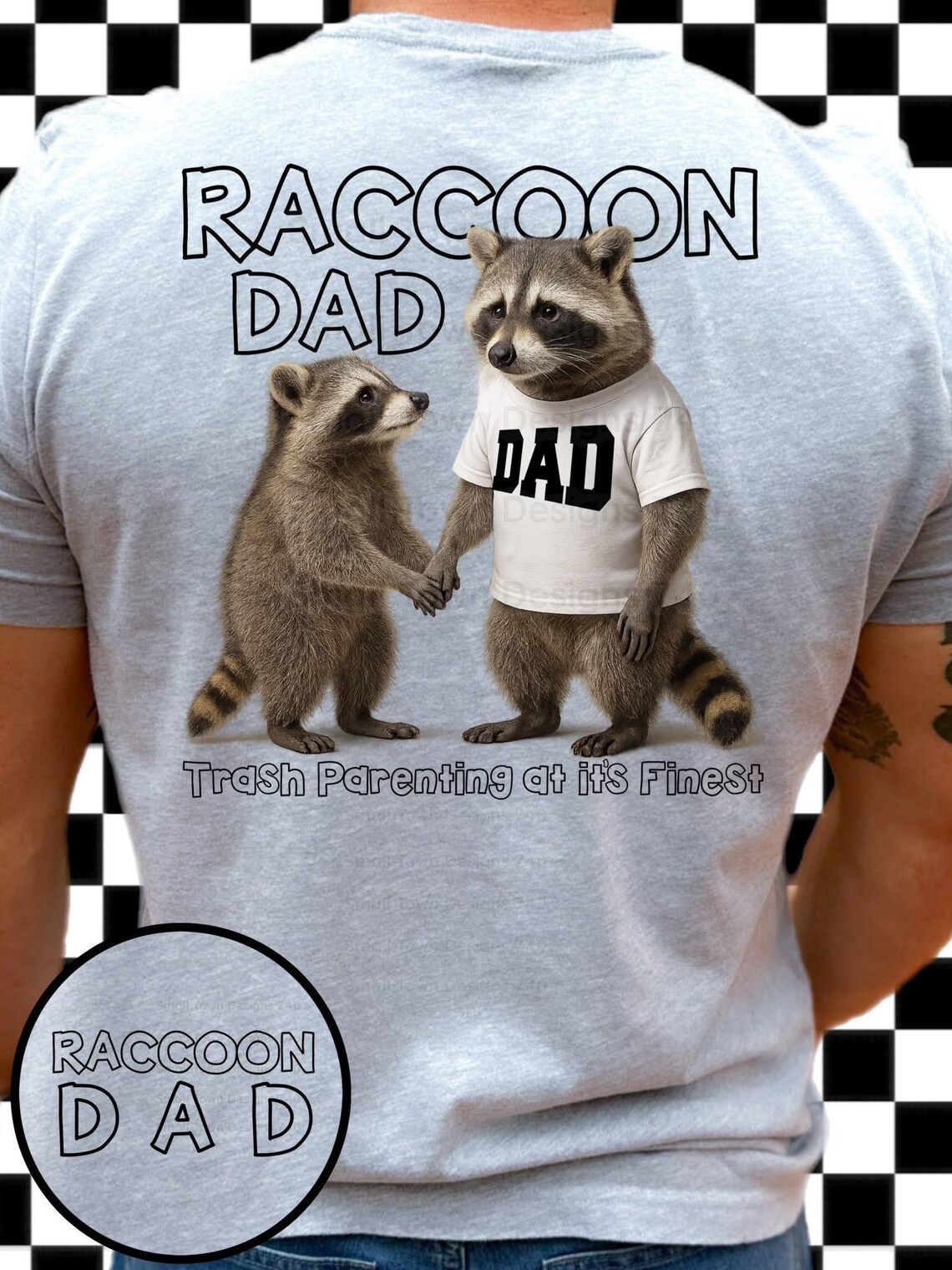 Raccoon Dad - High Resolution PNG Digital Design Bundle - Sublimation ...
