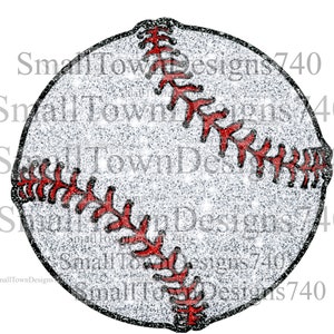 Brillo béisbol alta resolución PNG sublimación de diseño digital DTF DTG
