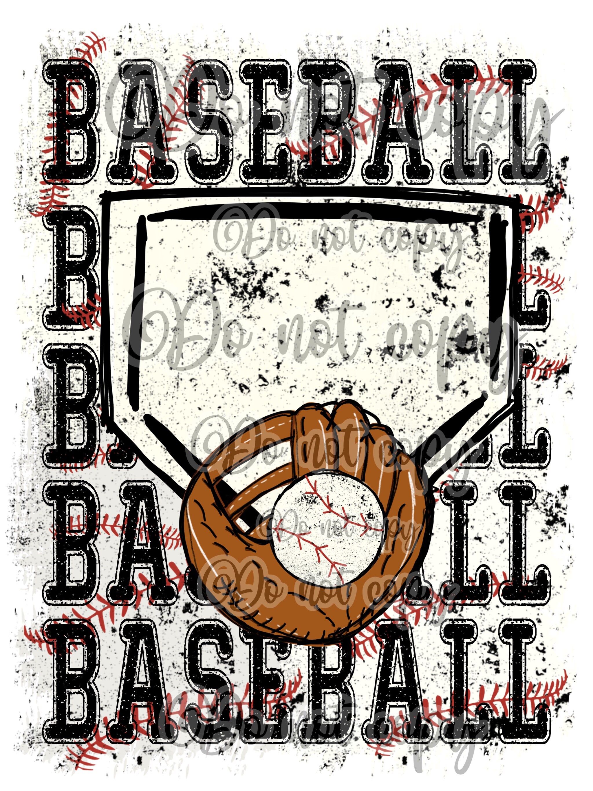 Baseball Distressed Stacked High Resolution PNG Digital Design Bundle ...