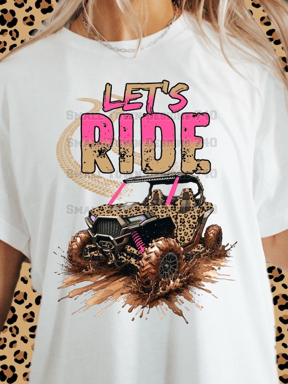 Let’s Ride cheetah sxs side by side quad high resolution PNG digital design for sublimation & DTF