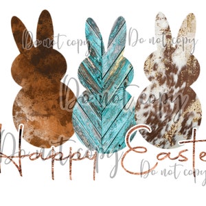Happy Easter  rustic teal turquoise wood country high resolution png digital design sublimation DTF