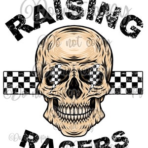 Sublimation Raising racers & race life high resolution PNG digital bundle 2 files distressed skeleton skull motocross lightening checkered