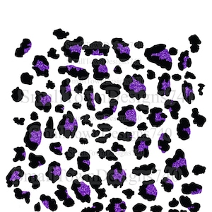 Black purple glitter. Heath leopard high resolution PNG digital design sublimation DTF transparent background