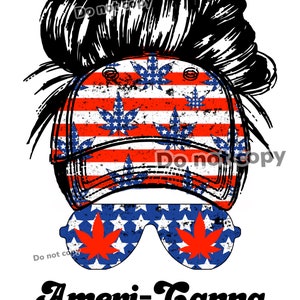 Ameri canna mama digital file bundle with sleeve / accent patch. 3 High resolution files. Messy bun ball cap